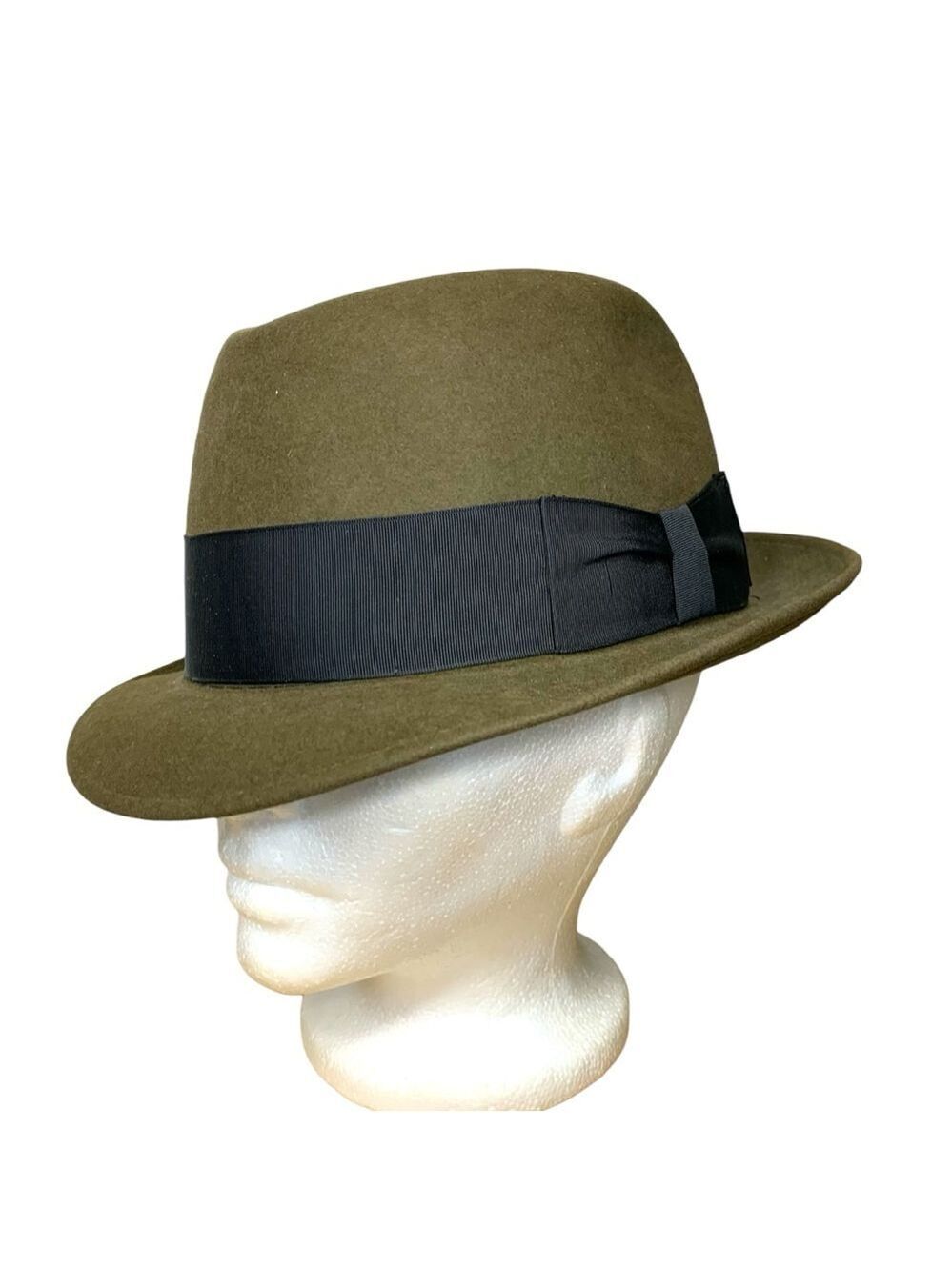 Vintage 50s Dobbs Fifth Avenue Fedora Hat Brown Wool Felt Classic Hipster 56 cm
